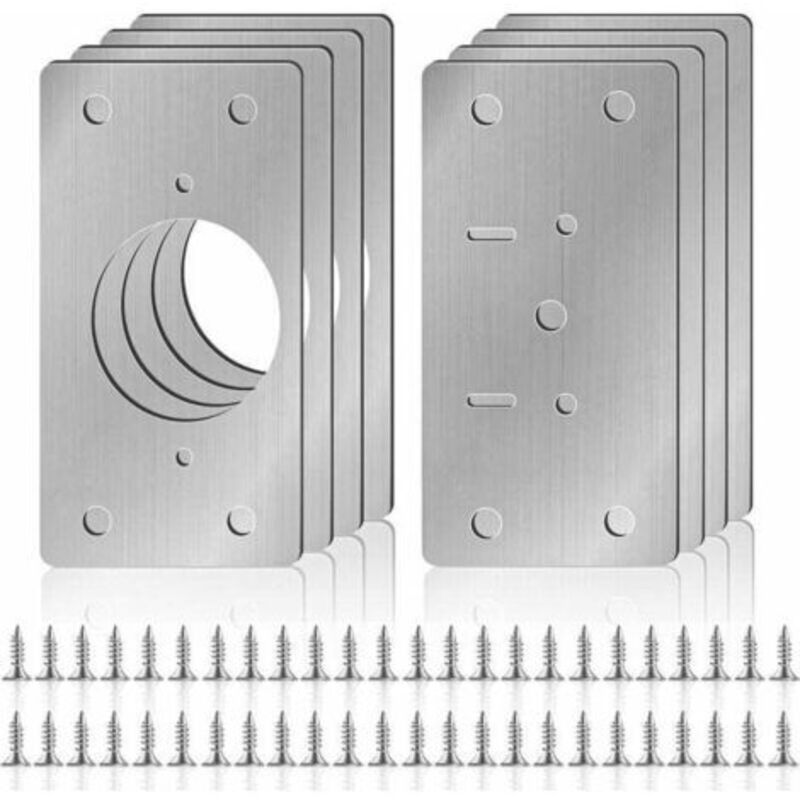 8-teiliges Reparaturset Für Scharniere Mit Schrauben Für Schranktüren, Holzregale, Schränke Und Möbel