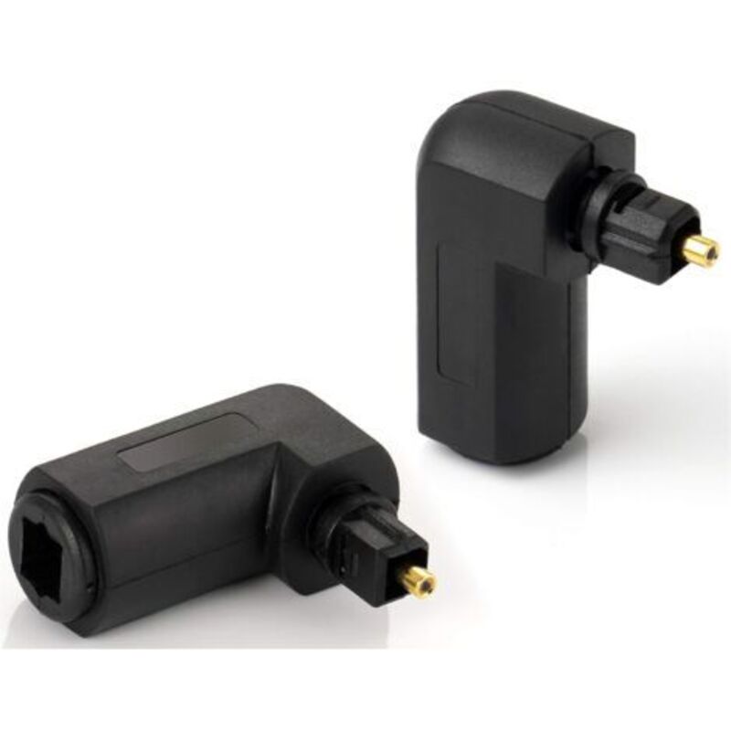 2x Gewinkelte Toslink-adapter Im 90°-winkel (toslink-buchse Auf Stecker), Rechtwinkliger Stecker Für Digitales Optisches Audiokabel (tos-kabel), S/pdif-kabel