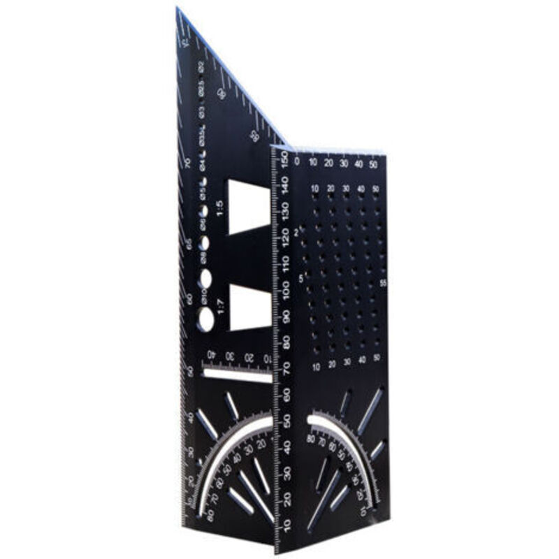 3d-tischlerwinkel, Aluminiumlegierung-winkelmaß 45/90 Grad Gehrung, Holzverarbeitung Messlineal Für Balken Und Rohre, Dreidimensional Für Dekoration, Zufällige Version In Zoll/cm Gesendet
