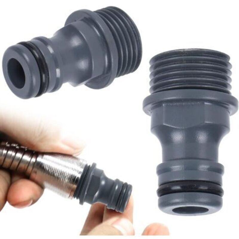 2er-set Gartenschlauchverbinder – Gartenschlauchanschluss – 1/2 Zoll – G1/2 Schlauchanschluss – Außengewinde Für Wasserhahn – Gartenschlauchadapter (abs-kunststoff)