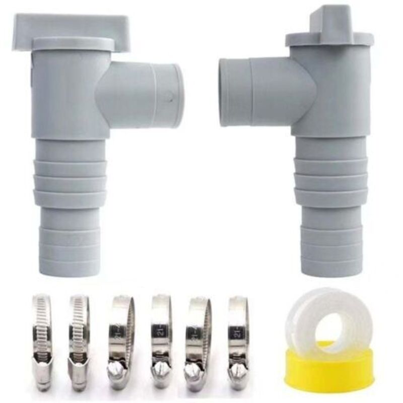Absperrhahn Für Pool Mit 32mm Schlauchanschluss, Absperrventil Für Pools, Kolbenventil-poolteile, Ersatz-kolbenanschlüsse Für Intex Bestway (2 Stück)
