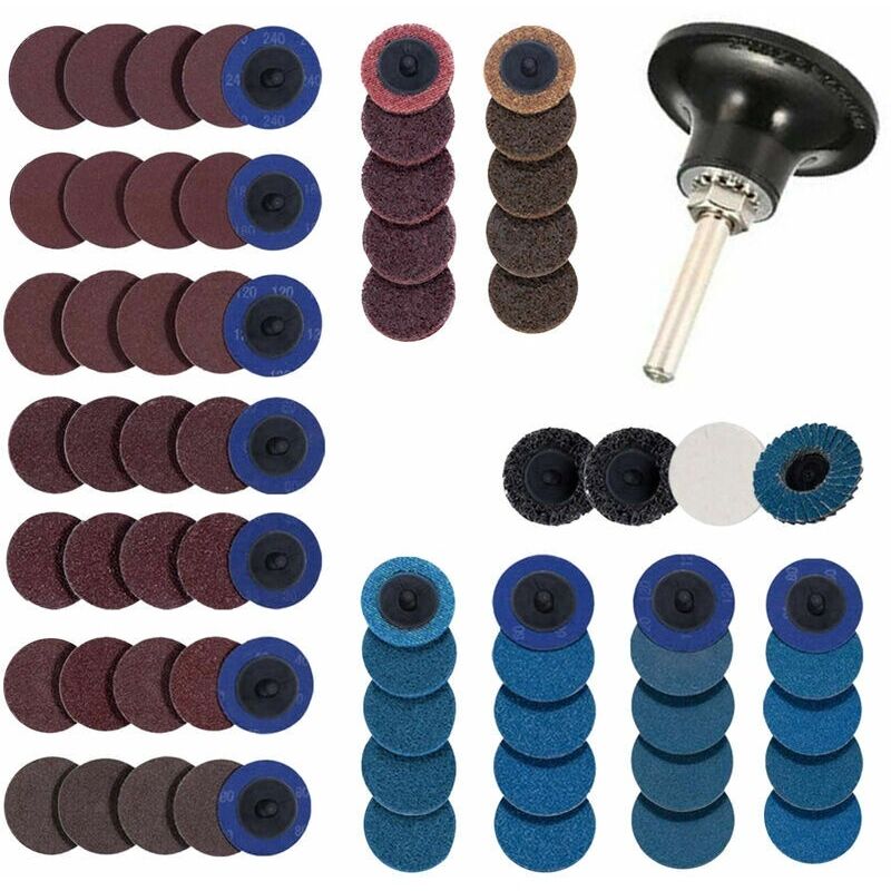 71 Stück 2-zoll-schleifscheiben-set, Reinigung Und Konditionierung, Roll-lock-scheibe Zur Entfernung Von Rost Und Farbe Mit 1/4''-scheibenhalter Für Winkelschleifer