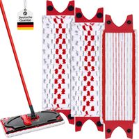 Nachfüllpack Wischmopp, 3er-pack Wischbezüge, Ersatz Für Flachwischsysteme, Geeignet Für Alle Bodenarten