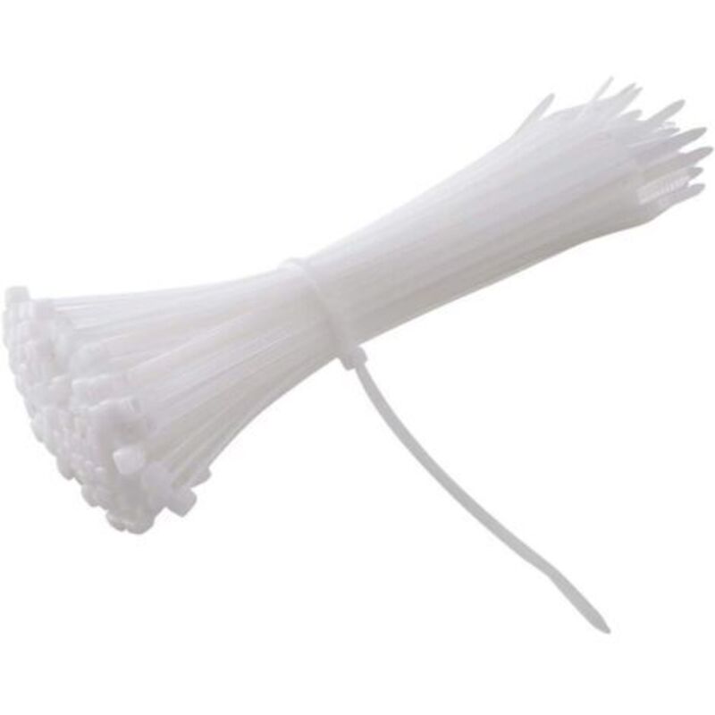 Nylon 6/6 Kabelbinder 200 Mm X 3,6 Mm – Zugfestigkeit 18 Kg – Packung Mit 100 Stück – Für Extreme Bedingungen Von -25°c Bis 80°c