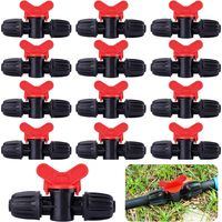 20 Stück Bewässerungs-schaltventile, Tropfschlauch Pe 16 Mm, Verriegelbare Steckverbinder, Schlauchanschlüsse Mit Widerhaken, Gartenventile – Wasserfluss Stoppen/aktivieren H351