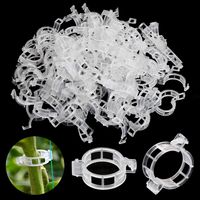 100 Stück Pflanzenhalter-clips, Gemüseclips, Kunststoff-pflanzenklammern, Befestigungsclips Für Gartenpflanzen, Tomaten-, Wein- Und Gemüseklammern, Weiß H151