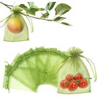 100 Obstschutzbeutel, 10x15 Cm, Organzabeutel Mit Kordelzug Zum Schutz Von Erdbeeren, Blaubeeren Und Tomaten Vor Vögeln Und Schadinsekten
