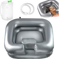 Aufblasbares Haarwaschbecken Mit Duschkopf Und Wassersack, Aufblasbares Becken Zum Waschen, Aufblasbare Shampoo-wanne, Duschsystem, Großes Aufblasbares Waschbecken, Tragbares Aufblasbares Waschbecken