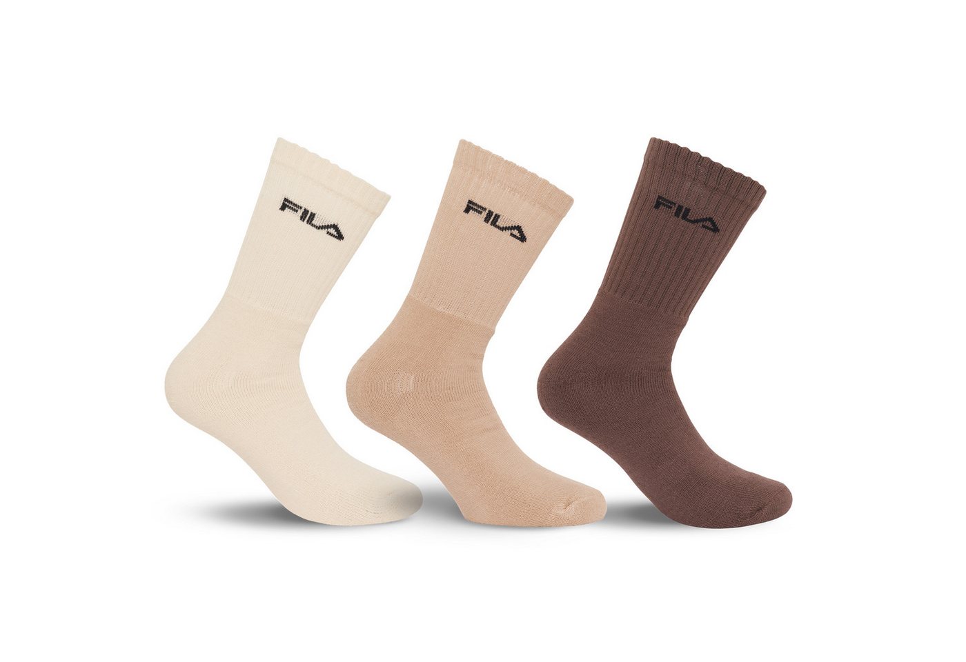 Fila Tennissocken UNISEX CREW TENNIS FULL TERRY SOCKS (3-Paar) mit dezentem Logoschriftzug