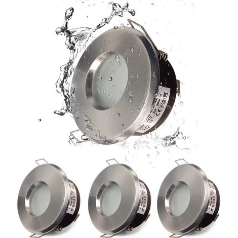 4x Weiße Led-einbaustrahler Ip65 Wasserdicht 5w Einbaustrahler Warmweiß 3000k Led-strahler, Einbaudeckenbeleuchtung Für Badezimmer, Küche, Wohnzimmer, Flur (inkl. Gu10-fassung)