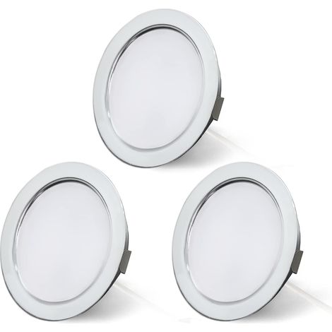 12-v-led-einbaustrahler, Dimmbar, 3,5 W, 3000 K Warmweiß, 300 Lm, Extra Flach, Für Möbel, Wohnmobil, Wohnwagen, Boot, Wohnzimmer, 3er-pack
