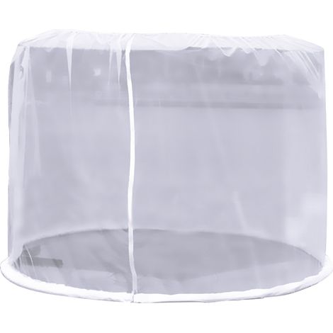 Moskitonetz Für Zentralen Sonnenschirm (bananenschirm) – Weiß – 300 × 230 Cm – Mit Wasseranschluss