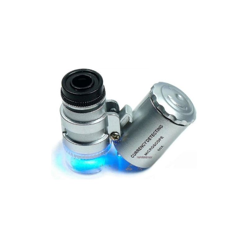 60-fache Vergrößerungslupe Für Juweliere, Taschenlupe Mit Vergrößerungsglas Und Led-beleuchtung