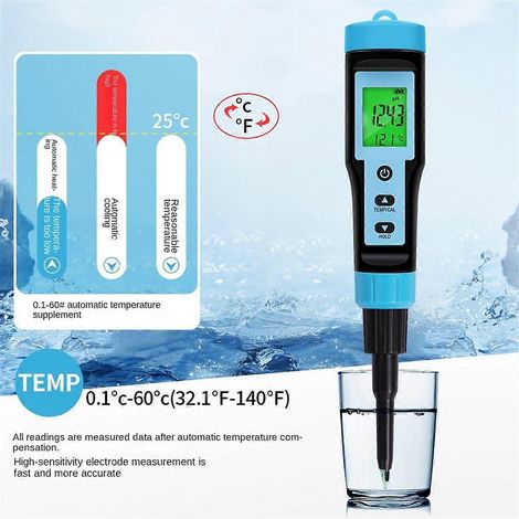 Ph-meter Für Lebensmittel 0,00-14,00 Ph - Hochpräzises Ph-messgerät Mit Temperatursensor Und Säureanalysator Für Fleisch, Konserven, Käse, Teig Und Wasser.