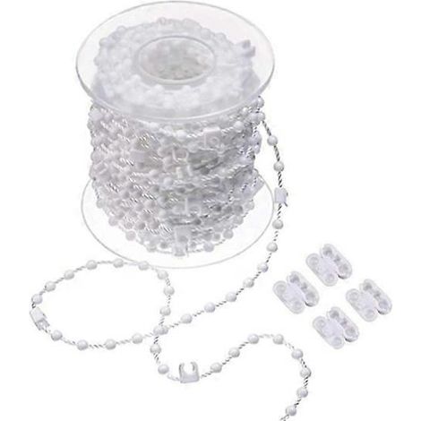 10 Meter Lange Untere Kette Für Vertikaljalousien Und 100 Clips, Für 89 Mm Breite Lamellen (3,5 Zoll)