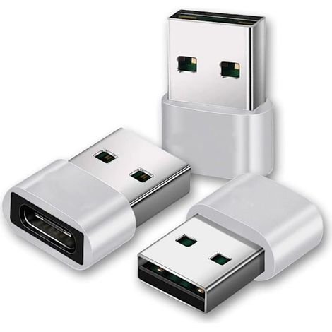 Usb-auf-usb-c-adapter [3er-pack], Usb-adapter, Usb-a Auf Usb-c, Iphone-ladeanschluss, Usb-c-anschlusskonverter Für Iphone