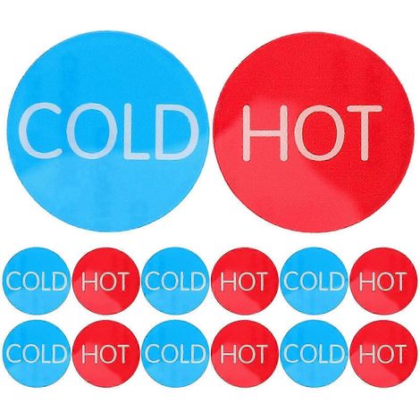 10 Paar Selbstklebende Acryl-anzeigeschilder Für Warm- Und Kaltwasser An Wasserhähnen