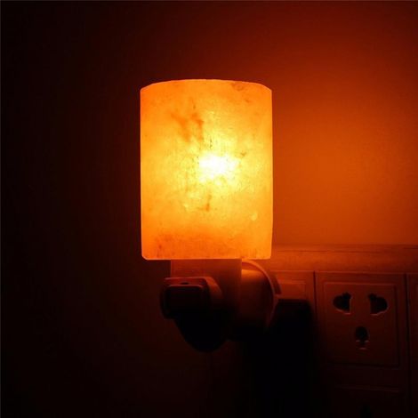 Salzlampe, Nachtlicht, Handgeschnitzter Salzstein, Natürliche Rose