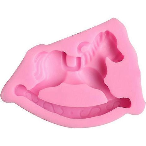 Schaukelpferd-silikonform Zum Dekorieren Von Kuchen Mit Fondant, Schokolade Und Modelliermasse