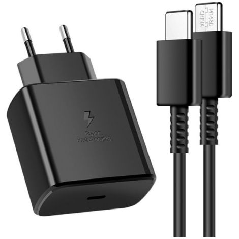 45-w-schnellladegerät Für Samsung Usb-c + 1 M Usb-c-kabel – Originalqualität, 45 W, Ultraschnelles Laden