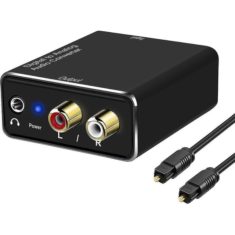 Digital-analog-wandler (dac), Optischer Spdif-digital-stereo-audioadapter Auf Analoge Rca L/r- Und 3,5-mm-aux-anschlüsse