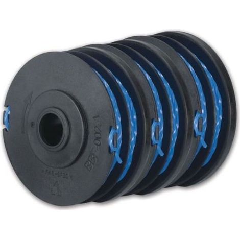 Packung Mit 3 Ryobi Doppelfadenspulen, 1,65 Mm Durchmesser, Für Rac123 Elektro-rasentrimmer