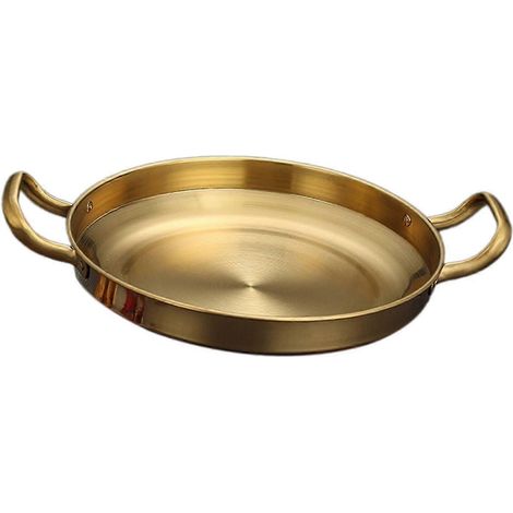 Doppelgriff-bratpfanne, Schmorpfanne, Kochtopf, Für Zuhause, Gastronomie Und Outdoor-aktivitäten, Silberfarben, 26,5 Cm X 19,5 Cm X 4,5 Cm