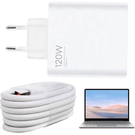 Usb-c-ladegerät, Schnellladeadapter, 120-w-6-a-schnellladekopf Für Smartphones, Ladeadapter Mit 120-w-ladekabel