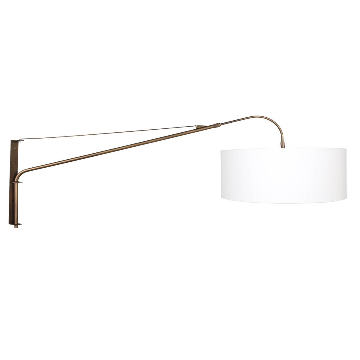Wandleuchte - Bronze - Elegant Classy - Leinen Metall - Leselampe