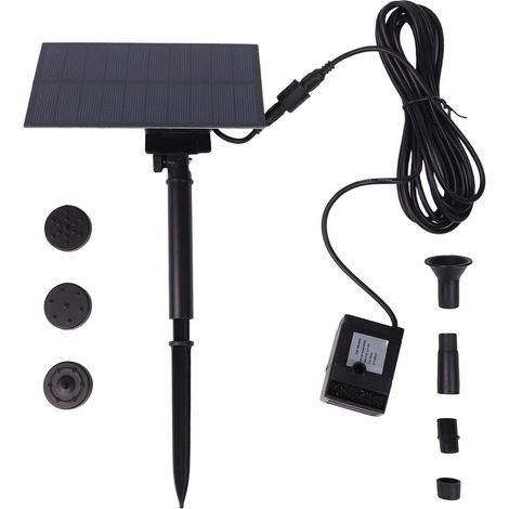 5w 5v Solar-gartenbrunnen, Bürstenloser Motor, 160 L/h Durchflussrate, Solarbetriebener Brunnen Für Gärten Und Kleine Teiche