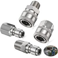 Hochdruckverschraubungen 1/4 Zoll Npt Innengewinde – 4 Stück Silber – Crezuo