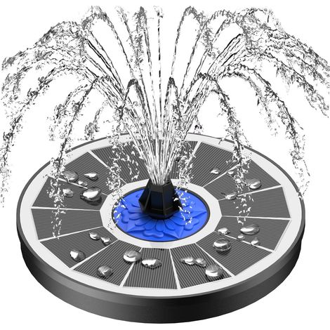 Solarbrunnen, 3,5-w-solar-schwimmpumpe Für Den Außenbereich Mit 8 Düsen Für Vogeltränken, Teiche, Schwimmbecken, Terrassen, Gartenbrunnen Und Gartendekoration