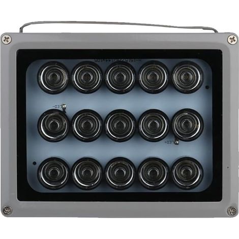 Außenbeleuchtung Für Cctv-überwachungskameras, 850 Nm Infrarotlicht Mit Nachtsicht, Wasserdichtes Aluminiumgehäuse (ip66), Automatischer Sensor, Reichweite 20 Bis 30 M (12 V)