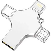 Tb 4-in-1 Usb 3.0-stick, Kompatibel Mit Iphone, Android, Ipad, Mac, Pc, Galaxy S, Windows, Usb-a, Usb-c, Micro-usb Und Iphone-anschlüssen. – Crezuo