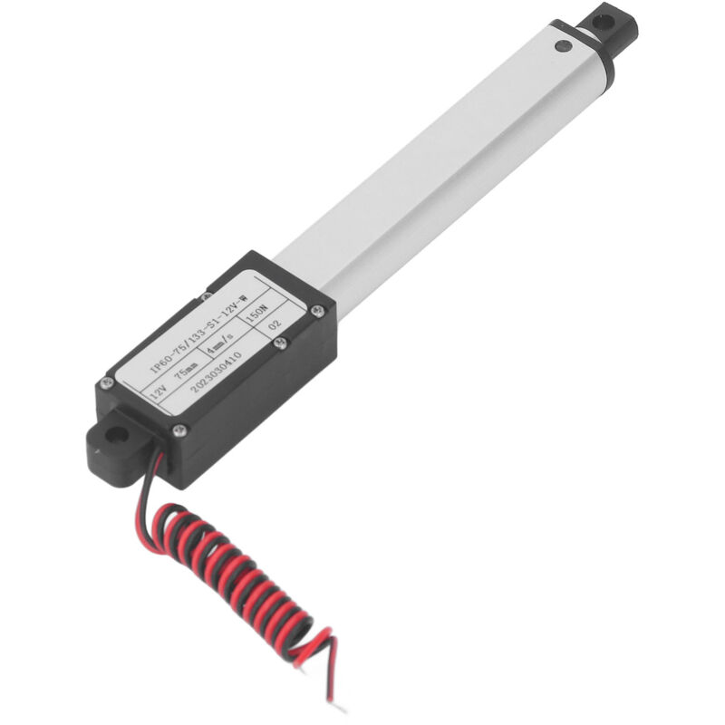 Mikro-linearantrieb 150 N, Mini-elektroantrieb Mit Mehrfachschutz, 75 Mm Hub, 12 V, Ohne Halterung - Crezuo