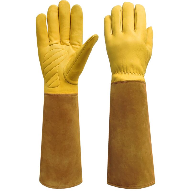 Schutzhandschuhe Gegen Dornen Und Gestrüpp – Wildleder – Größe 11,5 Cm – Wasser- Und Ölabweisend – Optimaler Tragekomfort – Crezuo