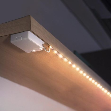 Batteriebetriebener Led-streifen, 1 Meter, Warmweiß (2700 K), Kabellos, 3er-pack, Für Regale Und Unterschränke