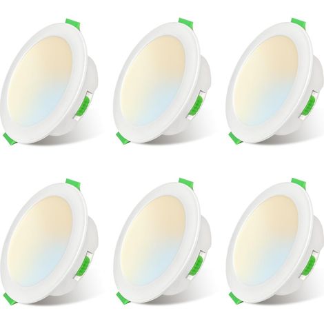 Einbau-led-badezimmerstrahler Ip44, Ausschnitt 55–68 Mm, 230 V, 4 W, Warmweiß/neutralweiß/kaltweiß, Extraflache Deckenstrahler Für Küche, Schlafzimmer Und Wohnzimmer, 6er-pack