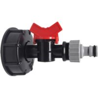 Ibc-tankadapter 3/4'', Zubehöradapter Für Ibc-behälter, Ibc-adapter Mit Grobgewinde S60x6, Gewindeanschluss-ersatzventil Für Ibc-wassertankadapter-schlauchdüse (rot) - Crezuo