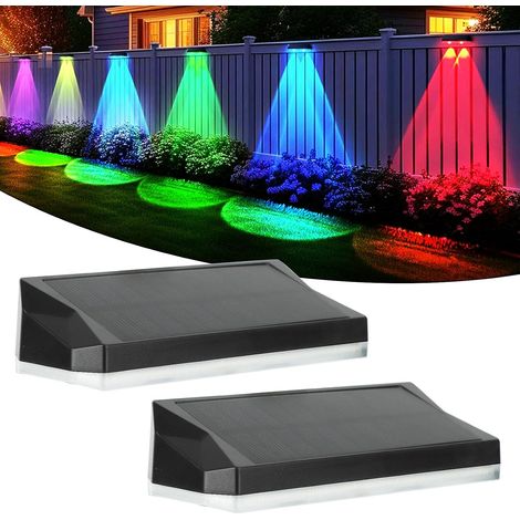 Solar-wandleuchten Für Den Außenbereich (2er-set), 13 Lichtmodi, Ip65 Regensicher, Dekorative Led-leuchten Für Pergola, Garten, Haus Und Garage