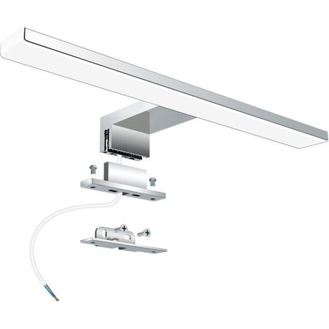 Kein Bohren Erforderlich. Silberne Spiegelleuchte, 4000 K Neutrales Licht, 5 W, Energieeffizient Und Hell, Wasserdicht Für Badezimmer Und Ankleidezimmer.