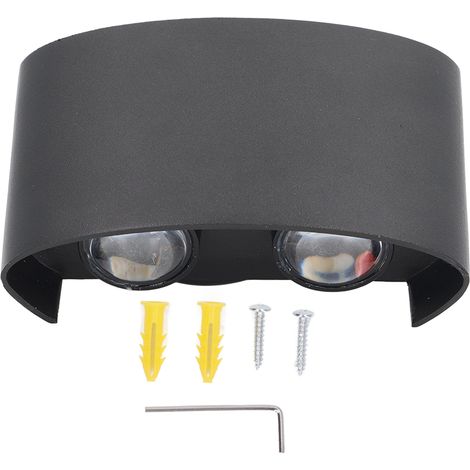 4-w-led-wandleuchte, 3000 K, Warmweiß, Wasserdichtes Aluminium, Außenbeleuchtung Mit Diffusem Schirm, Sechskantschlüssel 85–265 V