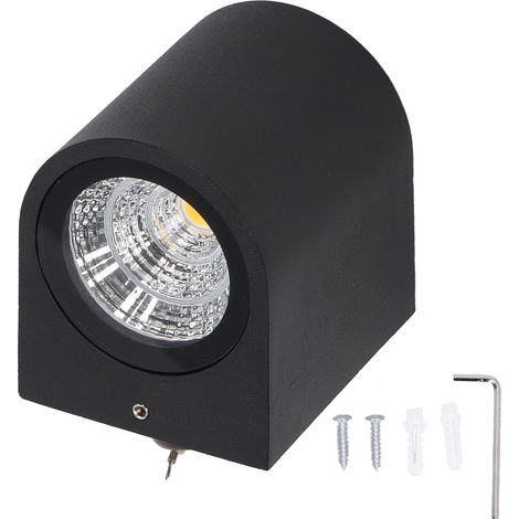 5-w-led-wandleuchte, Zylindrisches Aluminiumgehäuse, Beleuchtung Für Flur, Veranda, Einfahrt, 85–265 V, 3000 K, Warmweiß