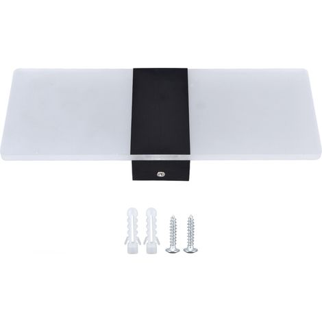 6-w-led-wandleuchte Aus Acryl, Heller 360°-lichtstrahl, Hohe Leuchtkraft, Nach Oben Und Unten Gerichtete Beleuchtung Für Schlafzimmer Und Esszimmer, 90–265 V, Schwarz