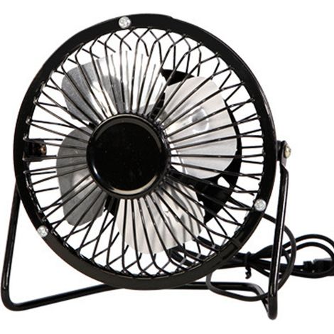 Usb-ventilator, 360°-drehung, Metallgehäuse, 2 Geschwindigkeitsstufen, Leise, Für Büro Und Zuhause