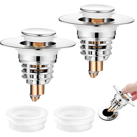 Apex Universal-waschbeckenablaufstopfen, Pop-up-waschbeckenablaufstopfen Mit 2 Dichtungen Für Badewanne, Küche, Spüle (ablaufloch 32–42 Mm), Spülbeckenstopfen