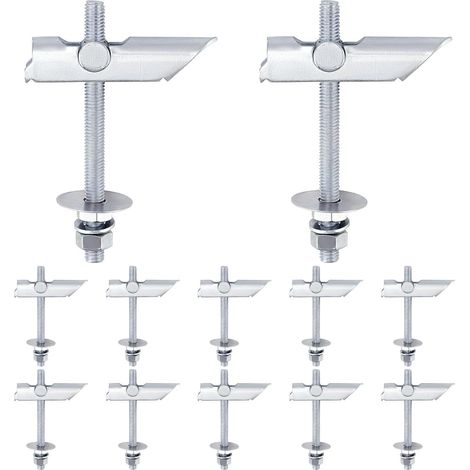 Apex 12 Stück M8x100 Mm Schwerlast-placo-aufhänger, Verzinkte Kippdübel Aus Kohlenstoffstahl Zur Befestigung Von Elementen An Decken Und Gipskartonplatten
