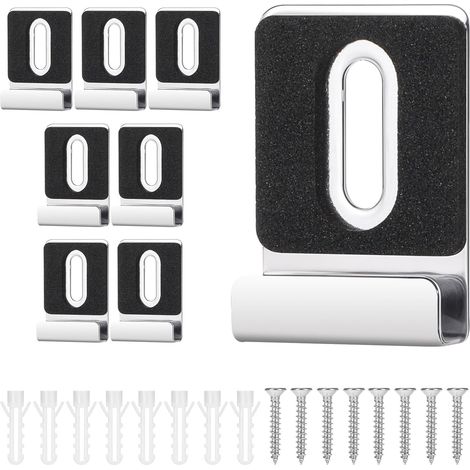 Apex 8er-pack Wandhalterungen Für Spiegel, Metall-spiegelhaken Mit Schrauben, Gummipads, Robustes Aufhängematerial Für Rahmenlose Spiegel
