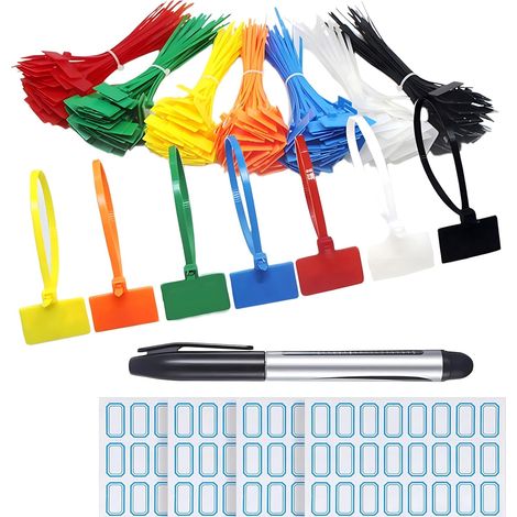Apex Kabelbinder In Verschiedenen Farben, 250 Stück, Kabelmarkierungsbinder Aus Nylon, Kabelmanagement-etiketten Für Zuhause, Büro, Garten, Garage, Werkstatt, 150 Mm X 3 Mm