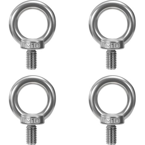 Apex M10 Ringschrauben, Heberinge, Ösenschrauben, Gewinderinge, Schrauben Aus Edelstahl 304 Zum Befestigen Von Aufhängungen Und Verbinden, 4 Stück